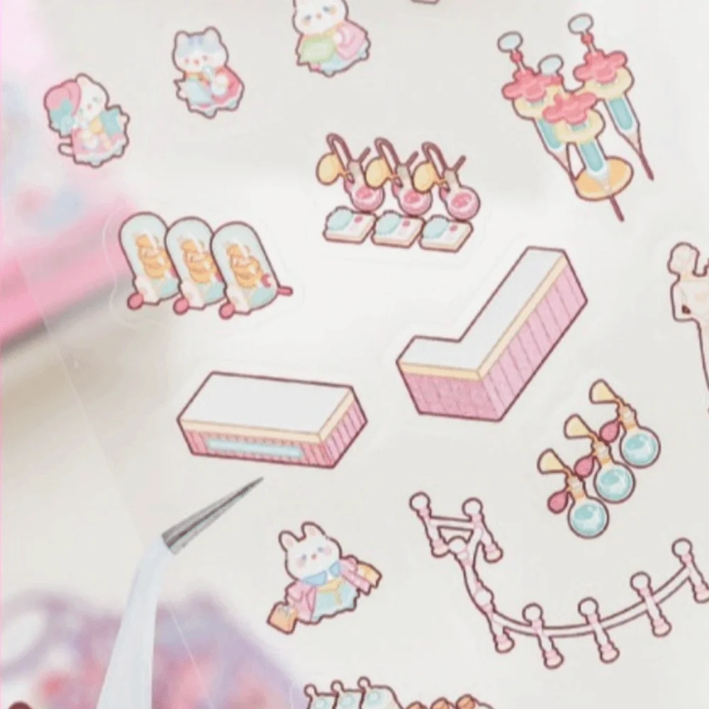 Immersive Mini Landscape Stickers Miniature Scene 3D 3D Scene Stickers Decompression Scrapbooking Collage Cartoon Stickers