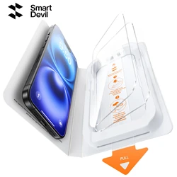 SmartDevil 1/2PCS Borderless Screen Protector for iPhone 16 pro Max 16 15 pro Max 15 plus HD Clear Privacy Tempered Glass