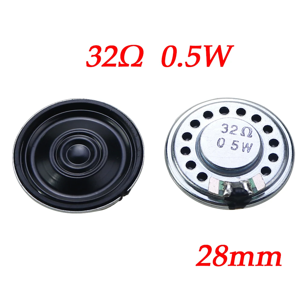 1PCS Ultra Thin Mini Speaker 32Ohm 0.5 Watt 0.5W 32R Speaker Diameter 28MM 36MM 40MM  2.8CM 3.6CM 4CM  Suona Buzzer