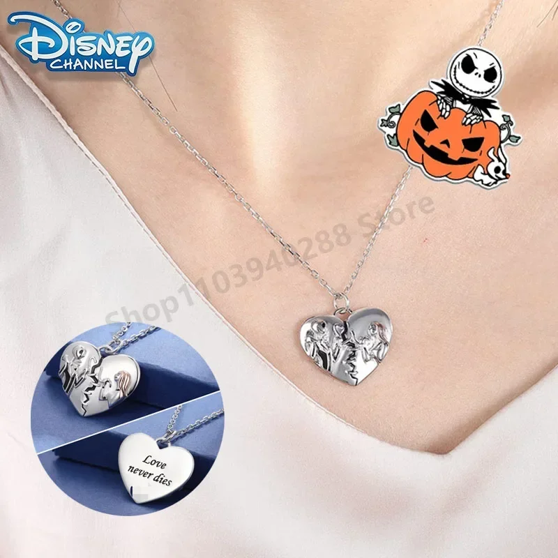 Disney The Nightmare Before Christmas Necklace Fashion Personality Cartoon Pendant Necklace Jewelry Halloween for Gift