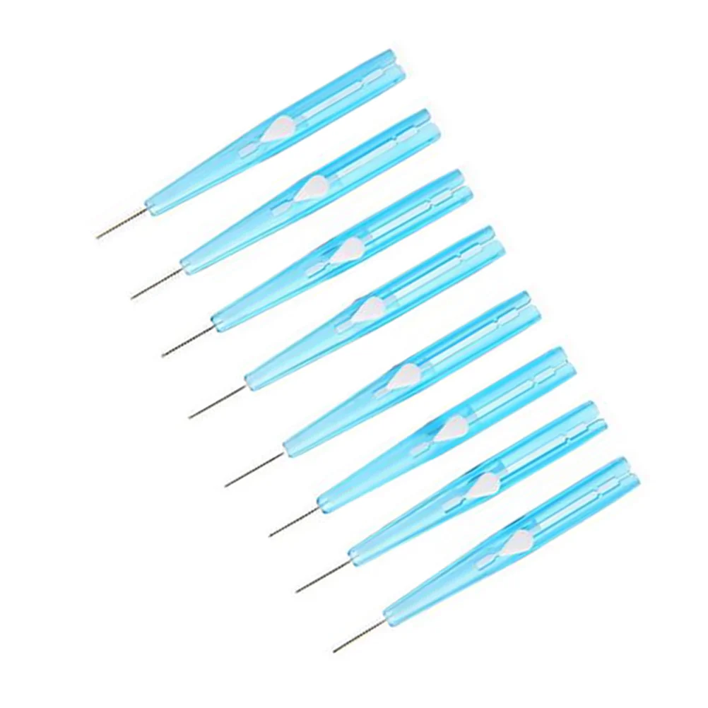 60pcs 07mm Oral Deep Clean Toothpick Oral Care Brush Floss (Blue) interdental brush dental brush