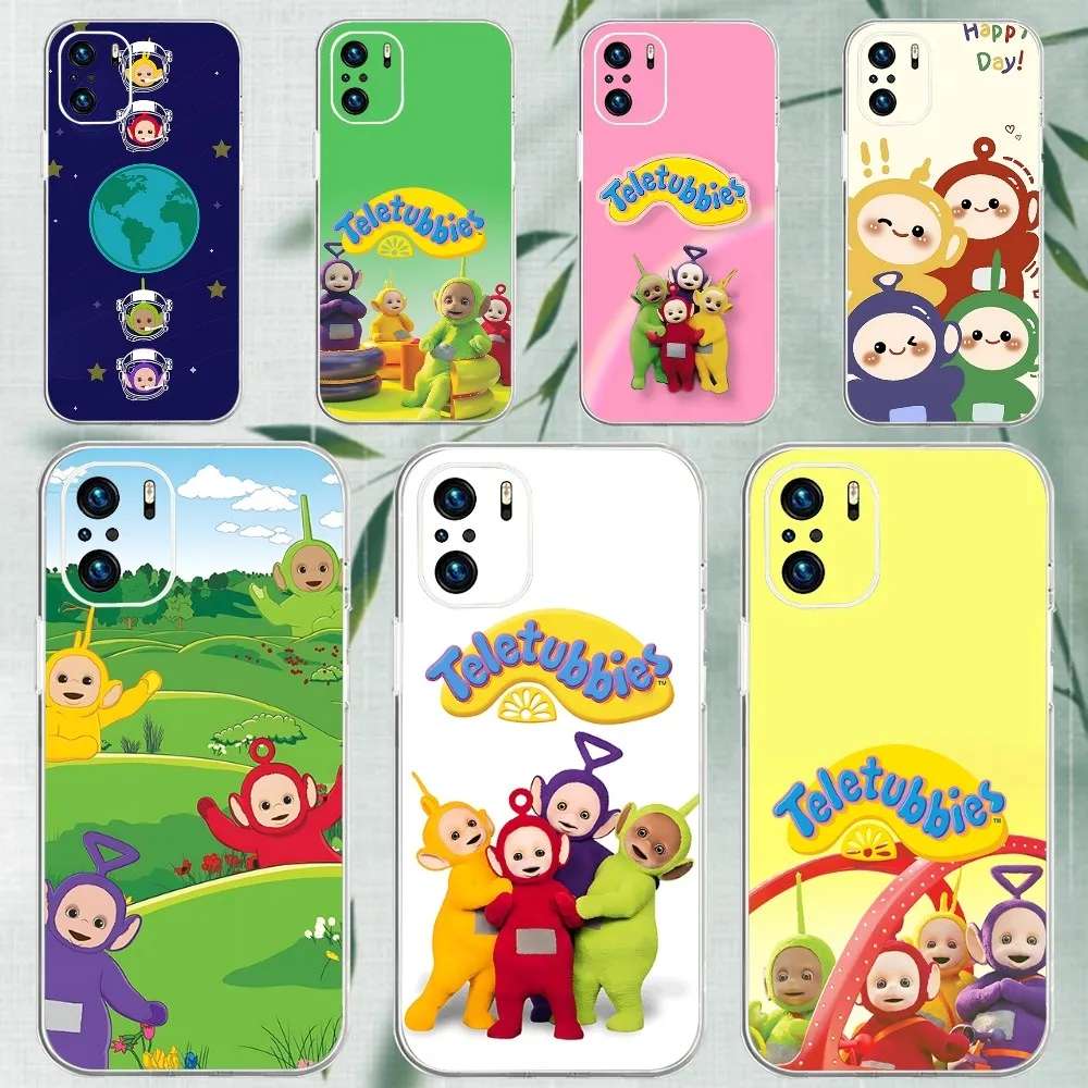 Cute T-teletubbies Phone Case For Xiaomi 11 Redmi Note 11 5G 8T 9A 9 10T Note8Pro Note9 12SUltra Transparent Case