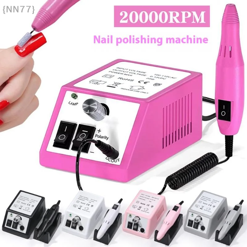 Przenośna elektryczna frezarka do paznokci - profesjonalny zestaw do manicure/pedicure z głowicami polerującymi do usuwania lakieru hybrydowego