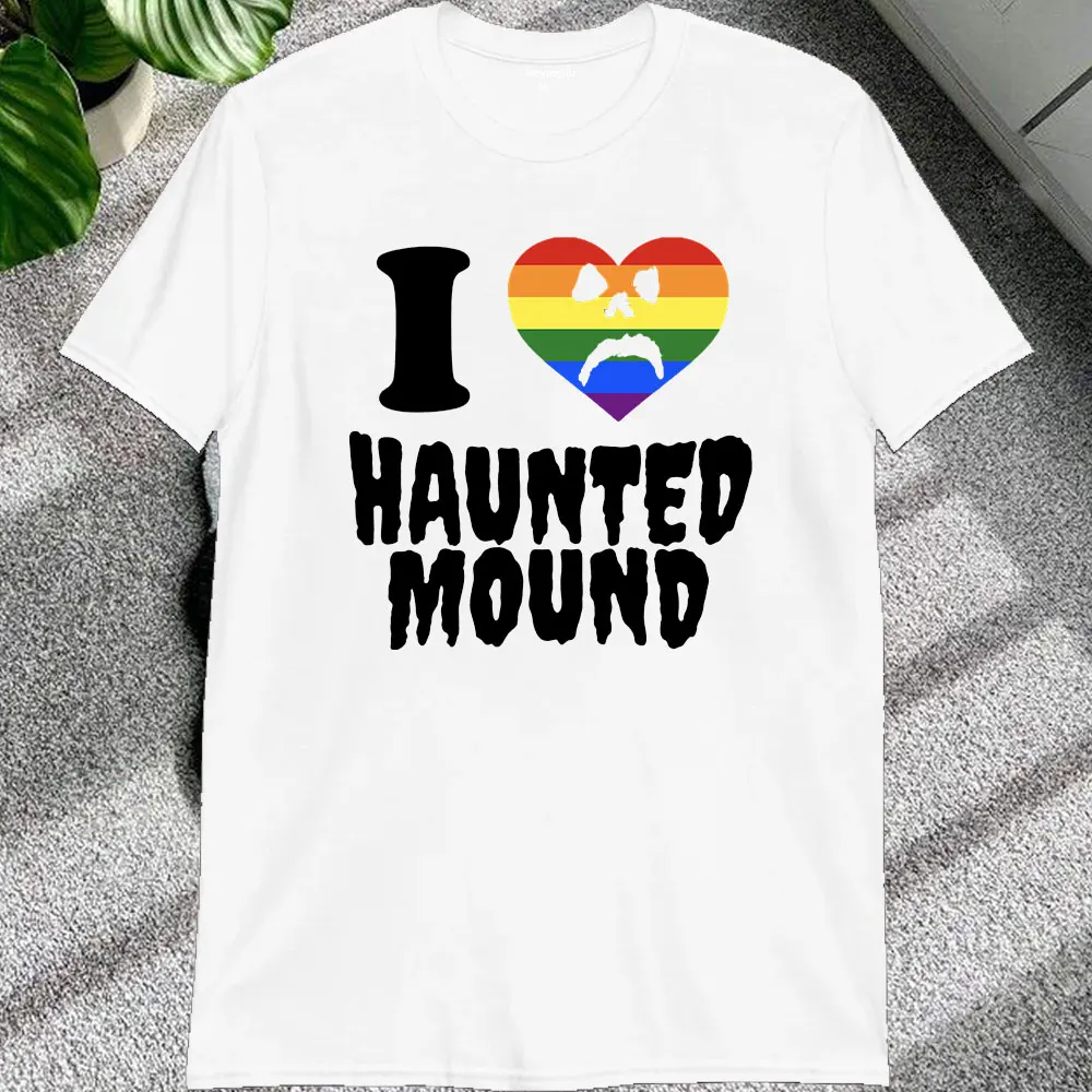 Zabawny styl Kształt serca Sematary I Love Haunted Mound Man T Shirt Popularny trend Koszulka z krótkim rękawem O-neck Kreatywne koszulki damskie