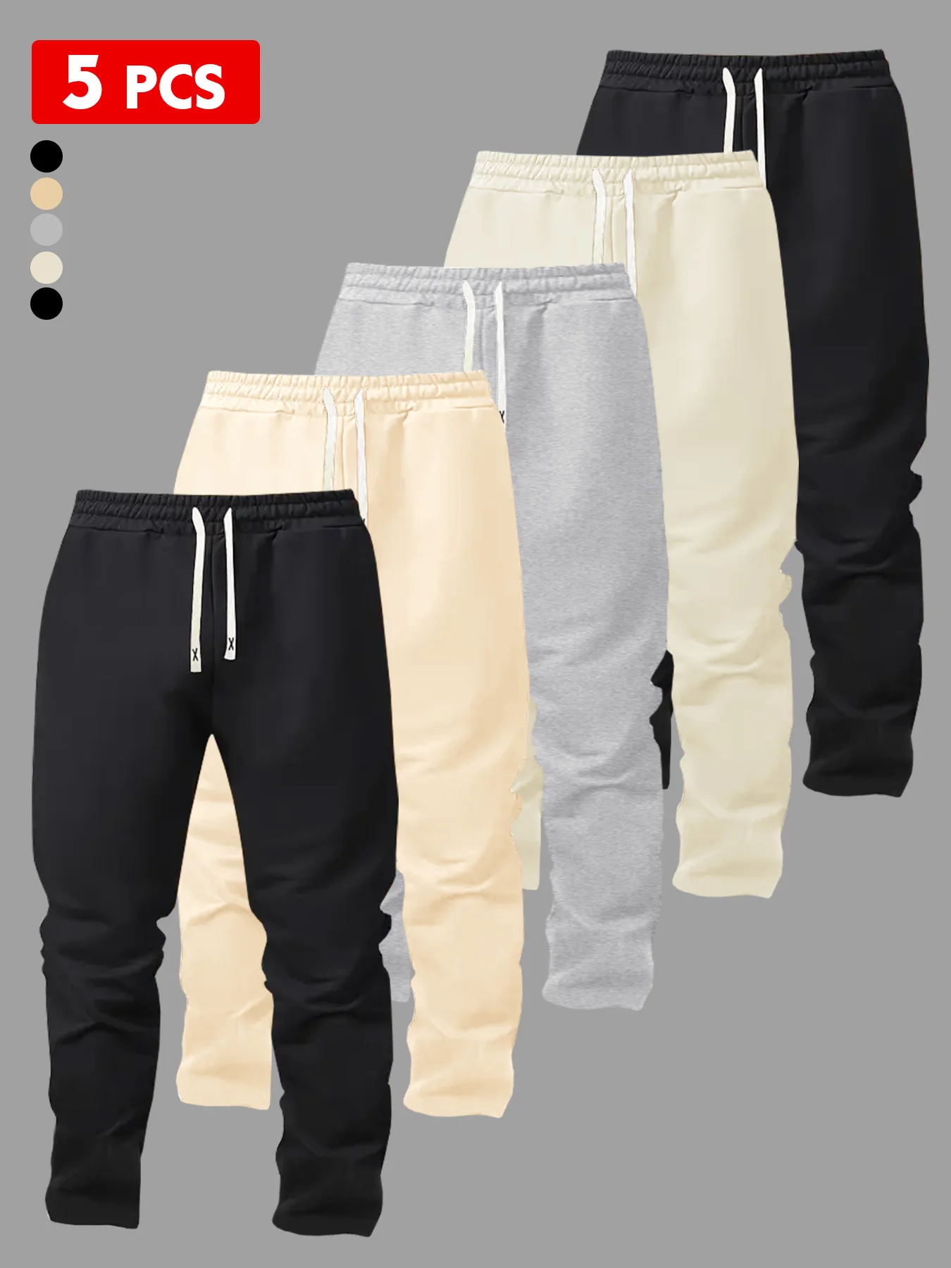 

Мужские спортивные брюки прямого кроя из 5 частей, удобная ткань, подходят для занятий спортом на открытом воздухе, шопинга и путешествий.