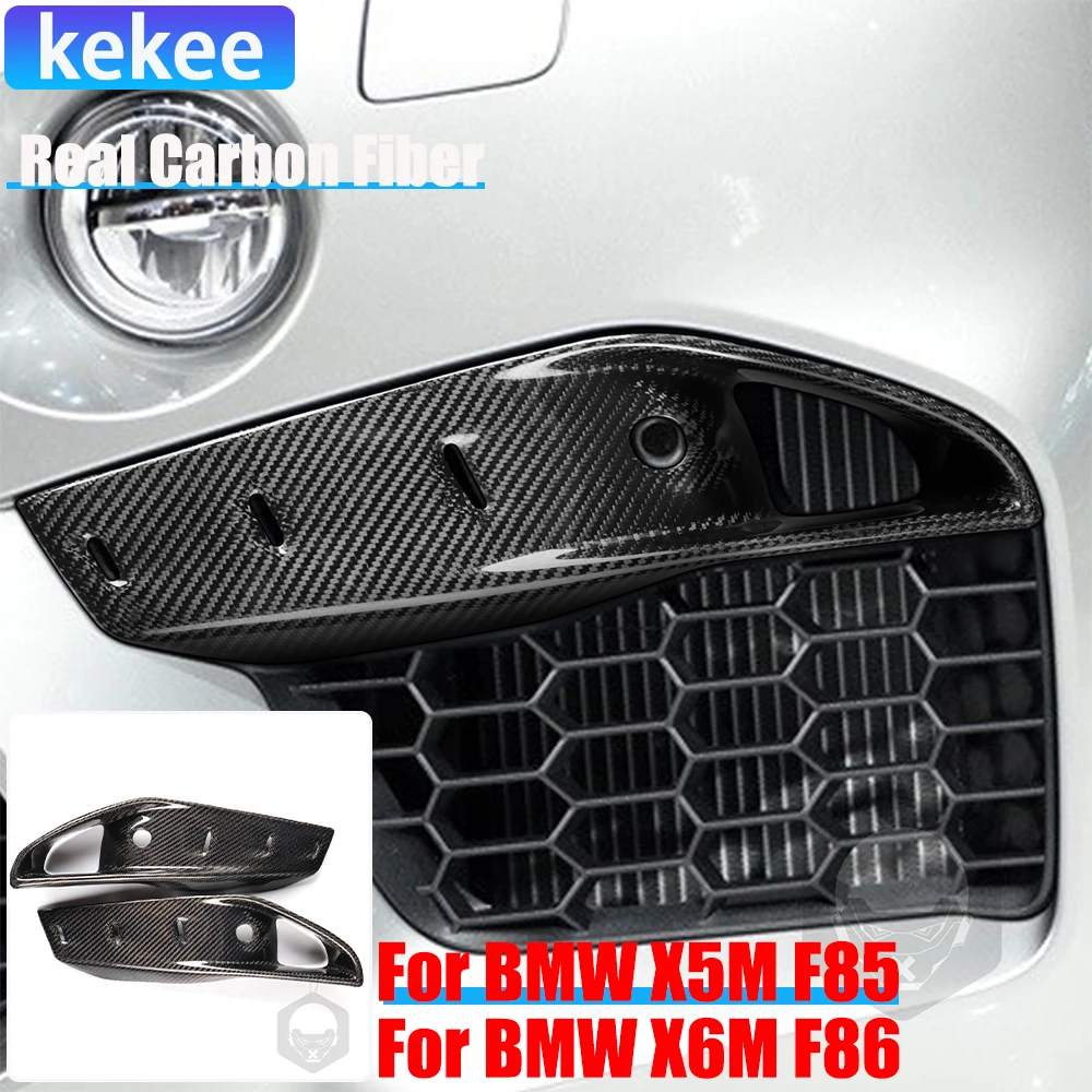 

Real Carbon Fiber Car Accessories Front Fog Lamp Frame Decoration Cover Trim For BMW X5M F85 X6M F86 2014 2015 2016 2017 2018