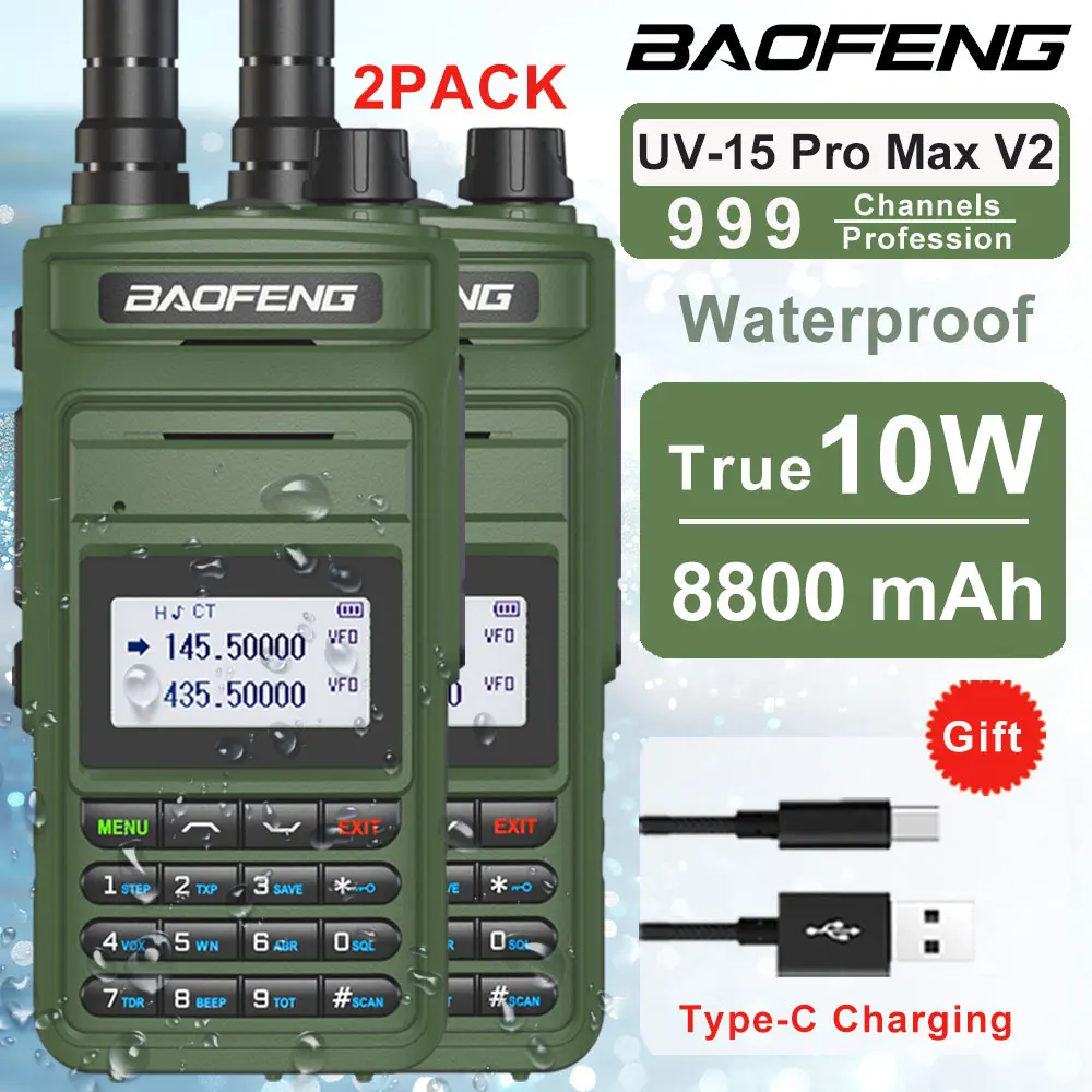 2-talkies-walkies-professionnels-baofeng-uv-15-pro-max-10w-avec-charge-type-c-radio-bidirectionnelle-portable-version-amelioree-uv5r-2024