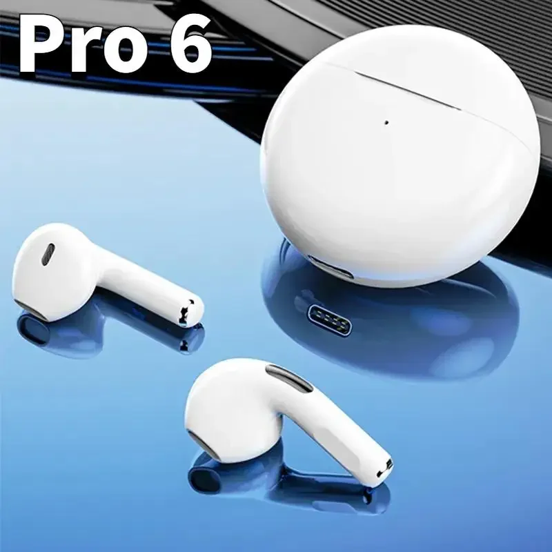 

2025 NEW Pro 6 TWS Wireless Headphones with Mic Bluetooth Earphones Sport Running Headset for iPhone Xiaomi Pro6 Earbuds