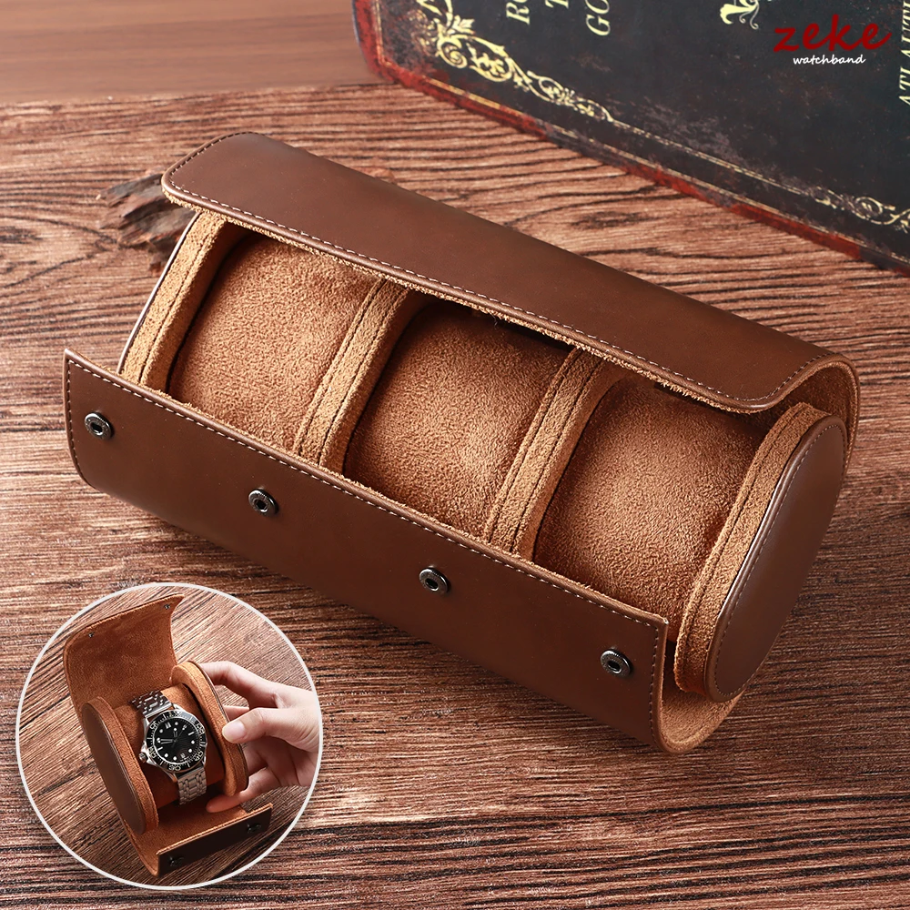 

1/2/3 Set Watch Roll Travel Case Watch Storage Organizer-Secure Storage with Innovative Removable Pillow & Solid Watch Organizer