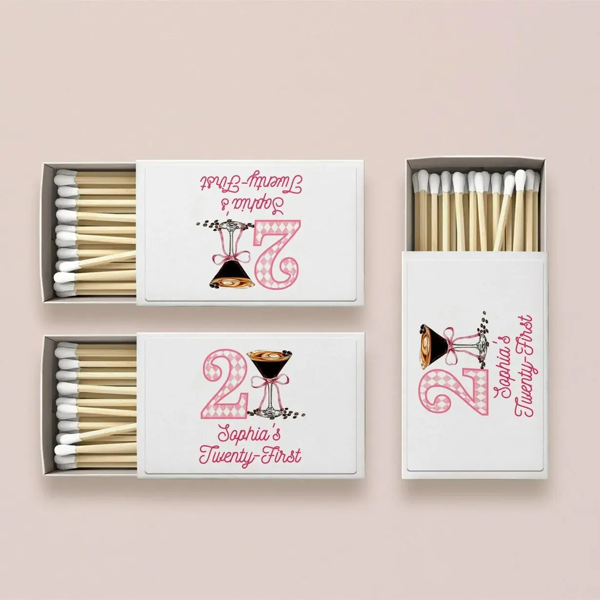 

Персонализированные оптовые коробки для матчей/Коробки для матчей на день рождения Эспрессо Мартини/Пувениры для 21-го вечеринки/Спортивная коробка для дня рождения/День рождения