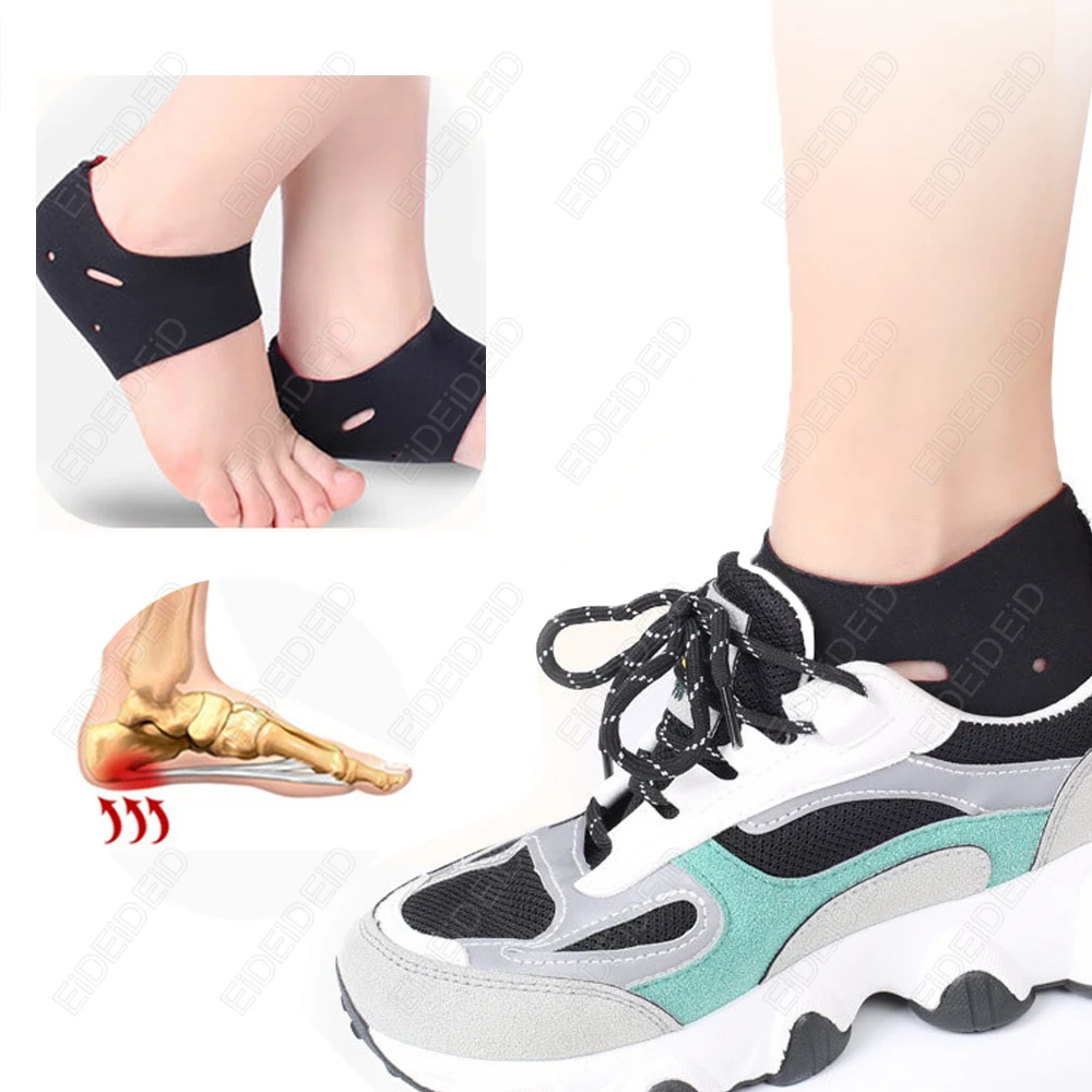 1/2Pairs كعب حامي كعب الحرس كعب القدم الغطاء الواقي كعب حماة مجموعة من أقدام الكاحل دعم كم منصات كعب الجوارب