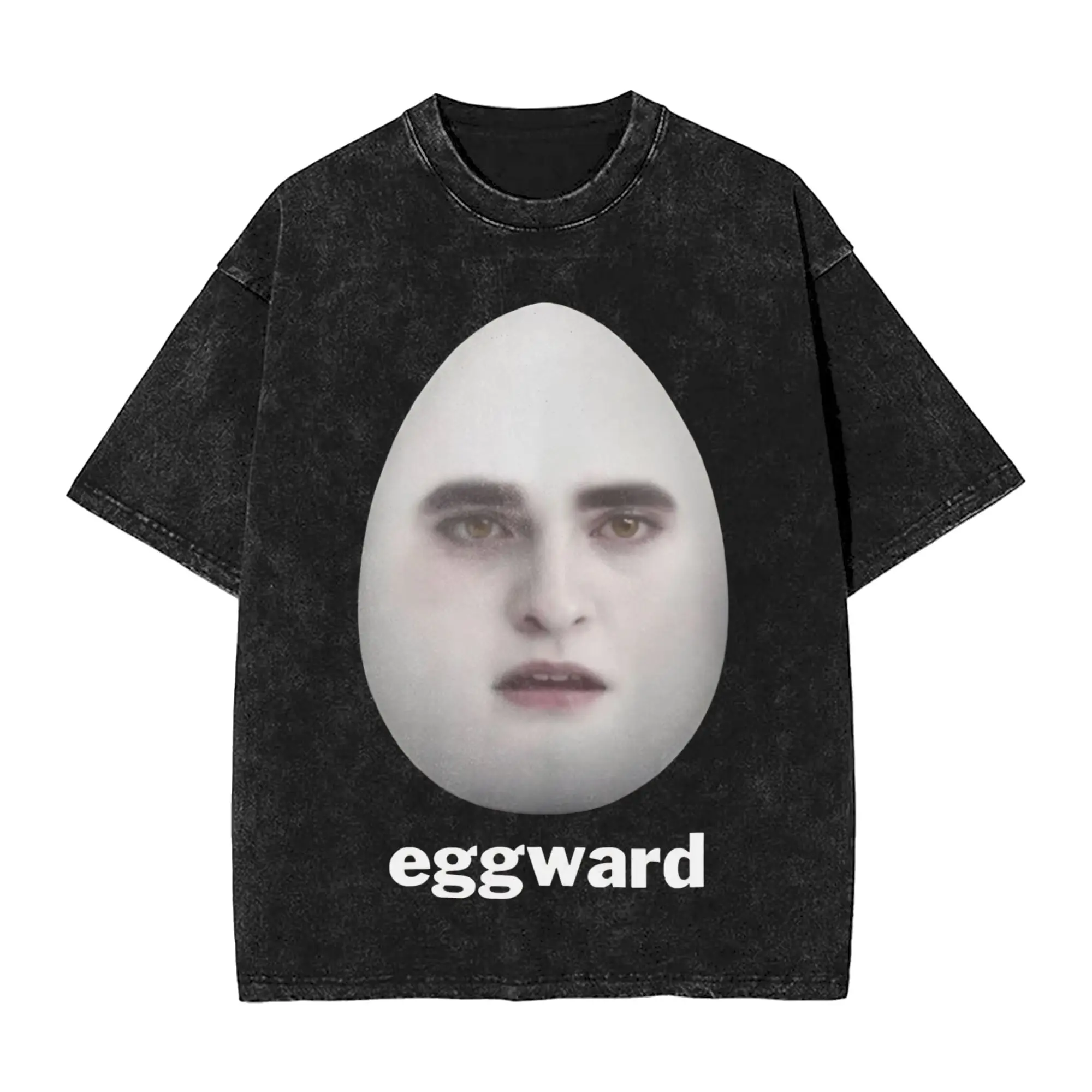 Harajuku Washed Shirts Eggward Silly Meme Parody Egg Edward Merch Vintage T Shirt Oversize  Streetwear Graphic Tops Tees
