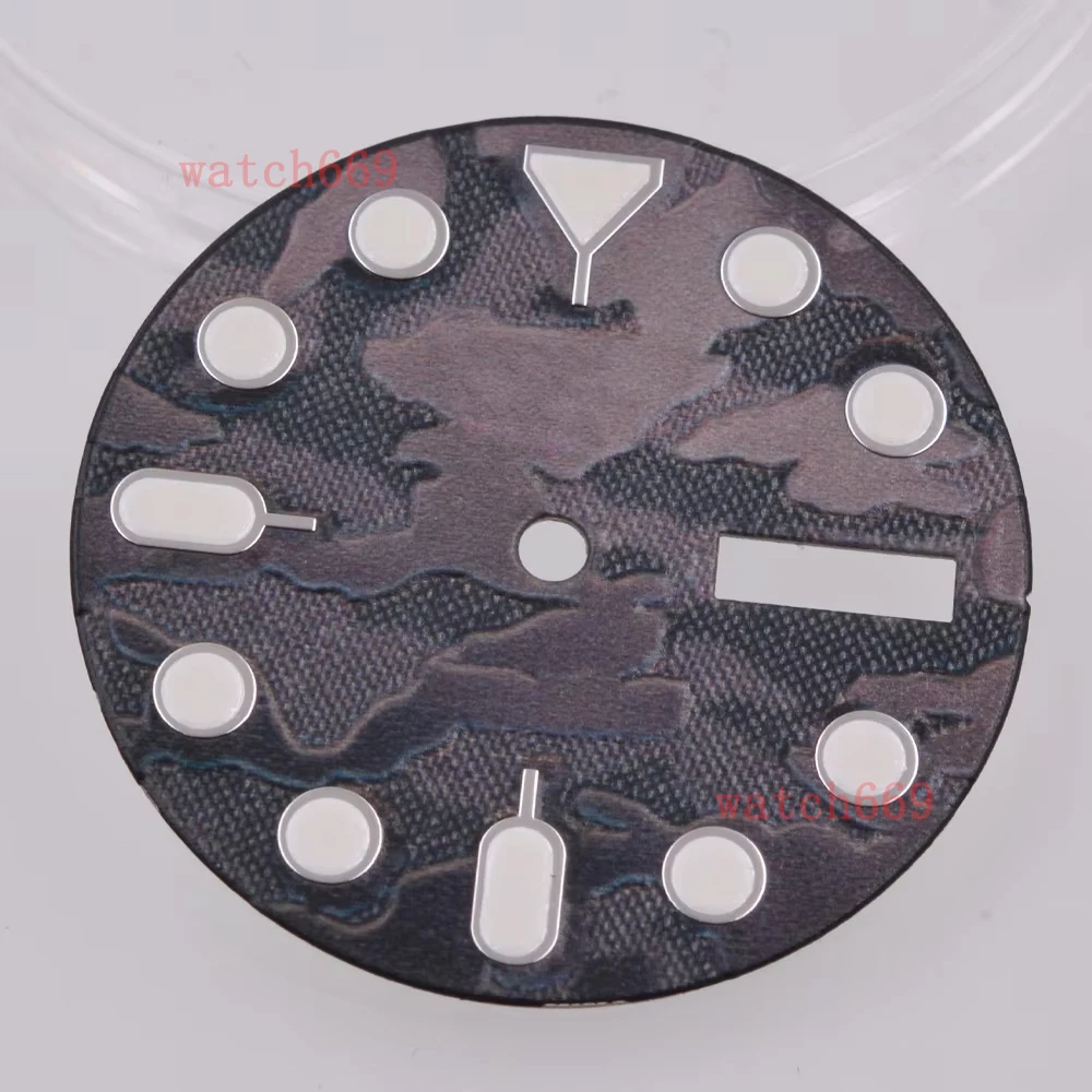 28.5mm NH36 Dial black Watch Dial Green luminous Sterile dial Fit NH36 movement