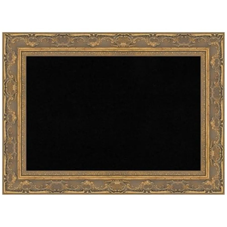 

Черная пробковая доска для стен 16x22, доска для заметок с золотой рамкой, маленькая пробковая доска для офиса, декор для дома, традиционная пробковая доска для организации пространства