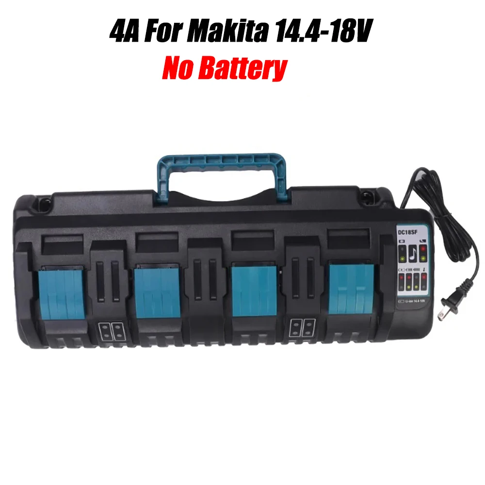 

For Makita 14.4-18V 4A 4-Port Lithium Battery Charger DC18SF Li-ion Battery Power Tool Charger BL1820 BL1830 BL1850 BL1430