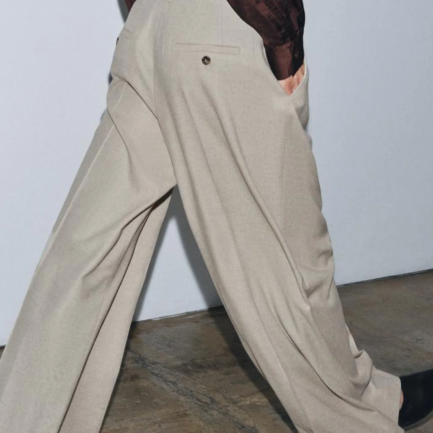 Z سراويل Faion النسائية 2025 الجديدة Sle عالية الخصر مستقيمة الساق فضفاضة تناسب متعددة الاستخدامات ملابس العمل للسيدات #3