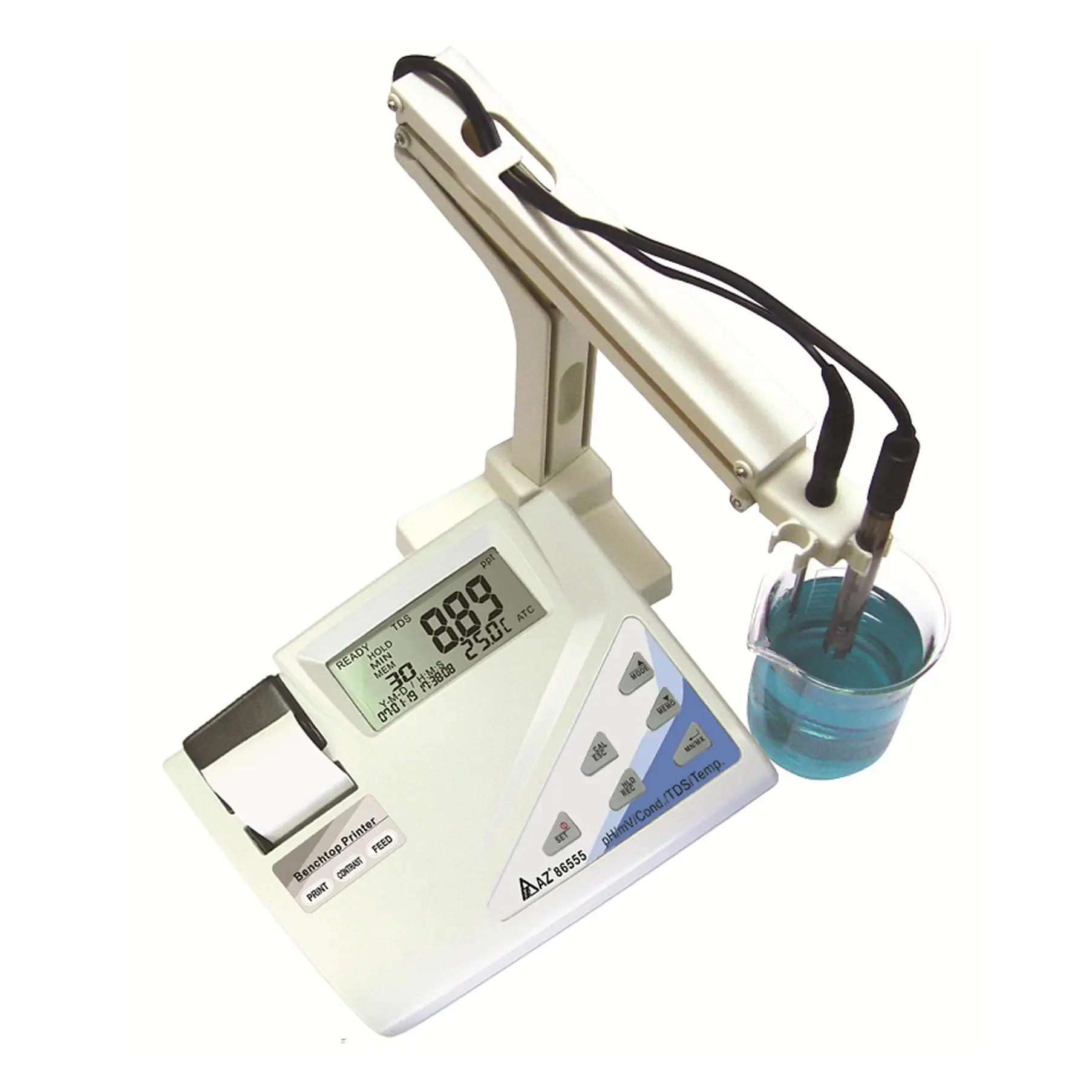 Professional  Multiparameter Benchtop Water Quality Tester pH/ ORP/ Conductivity/ TDS/ Salinity Meter with Printer