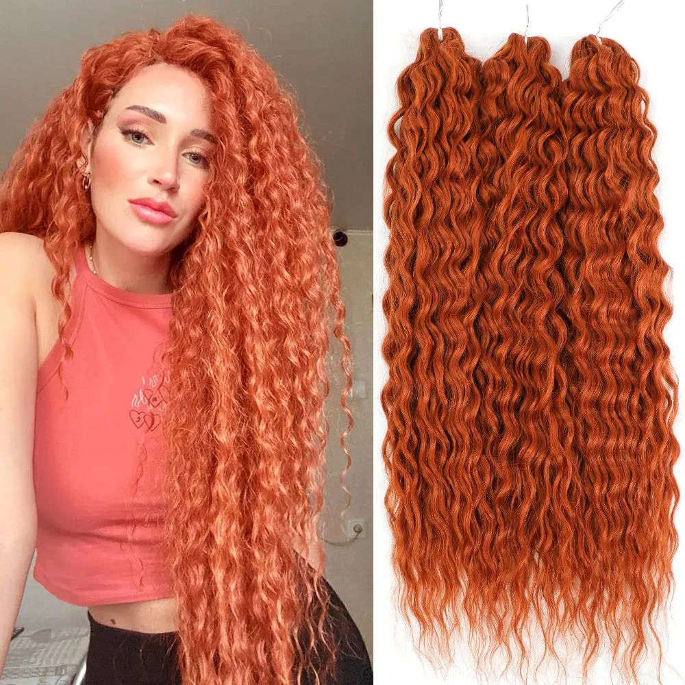 

300 г Ariel Вязание крючком Наращивание волос 22 "Глубокая волна Синтетические волосы Коричневые Серые Волнистые косы Волосы Твист Вьющиеся наращивание волос