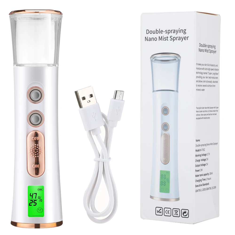 Tragbarer Gesichts dampfer Nano Mist Sprayer Verne bler Haut feuchtigkeit spendend handlich Luftbe feuchter Haut tester Gesichts sprüh maschine