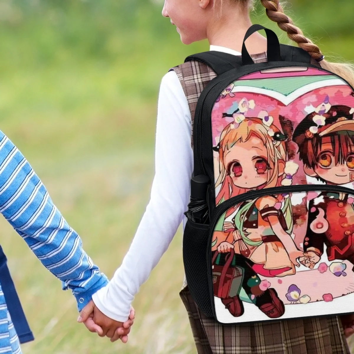 Forudesigns anime estudantes schoolbags toalete-bound hanako-kun design sacos de escola multi bolso bookbags organizar grande capacidade