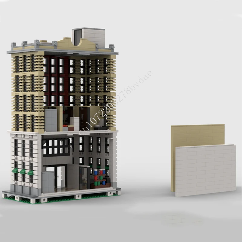 2596PCS Probe's New York appartamento MOC streetview Puzzle Set Architettura Assemblaggio Natale Compleanno Giocattoli Regali per bambini Età