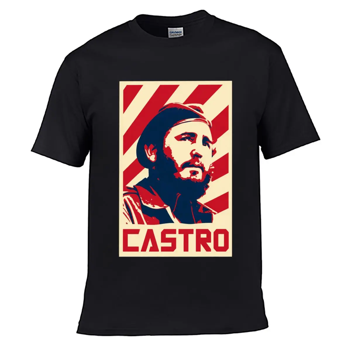 Fidel Castro Cuban Revolutionary Portrait Loose Casual Tee