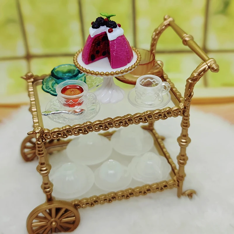 Juego de comida y juego para casa de muñecas, taza de té en miniatura, molde de silicona, epoxi UV, accesorios para muñecas, decoración de escena de juguete, 1 Juego