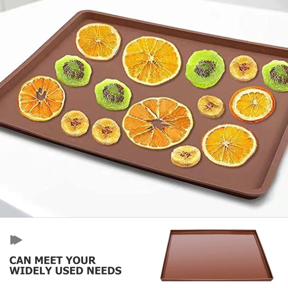 

4pcs Silicone Food Grade Mat Baking Drying Fruit Liner Reusable Oven Tray Heat Resistant Square Mats Kitchen