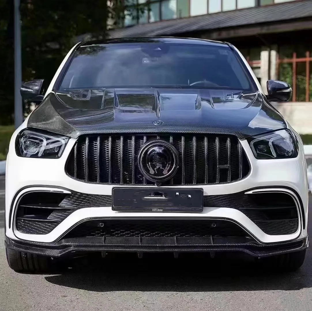 Real Carbon Fiber Fabric C167 Larte D Style Body Kit for Gle Class Coupe Front Rear Lip Diffuser Auto Parts 4