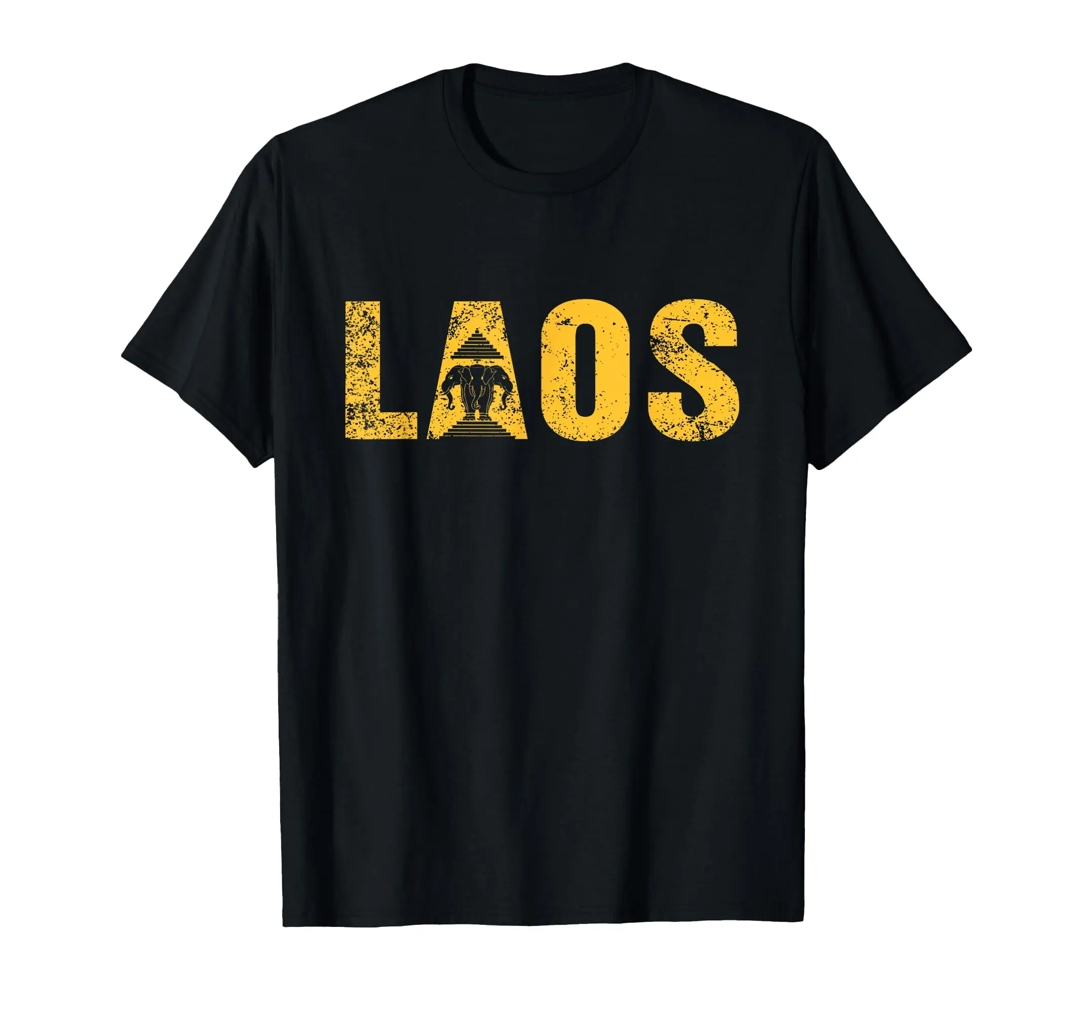 100% Cotton Vintage Laos Flag Vientiane Kingdom of Laos Men Women Kids T-Shirt MEN WOMEN UNISEX T Shirts Size S-6XL