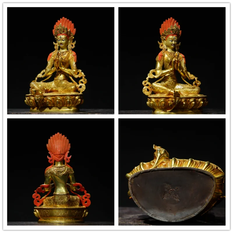 Brass Vajrapani Buddha Statue Antique Home Temple fengshui Decor Protector Buddha Desk Ornament modern exquisite handicraft