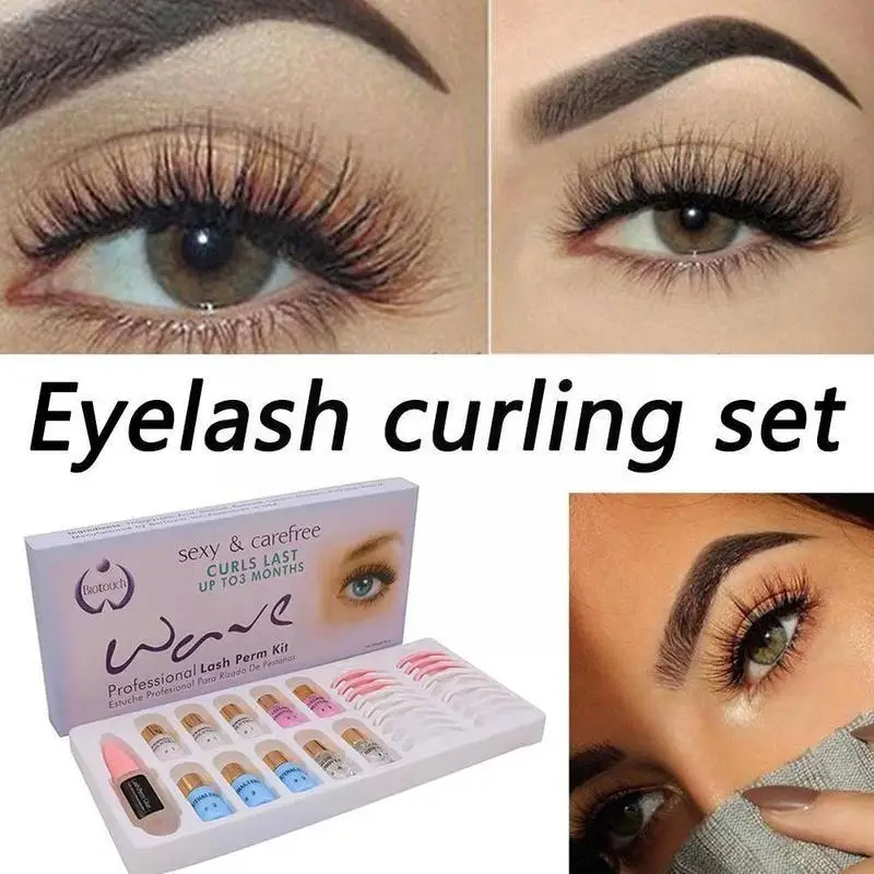 Ensemble de rehaussement de cils, permanente, curling, sérum pour les yeux, outil d'extension, levage de cils, faux kit de colle, vague, maquillage, gratitude, P5G9