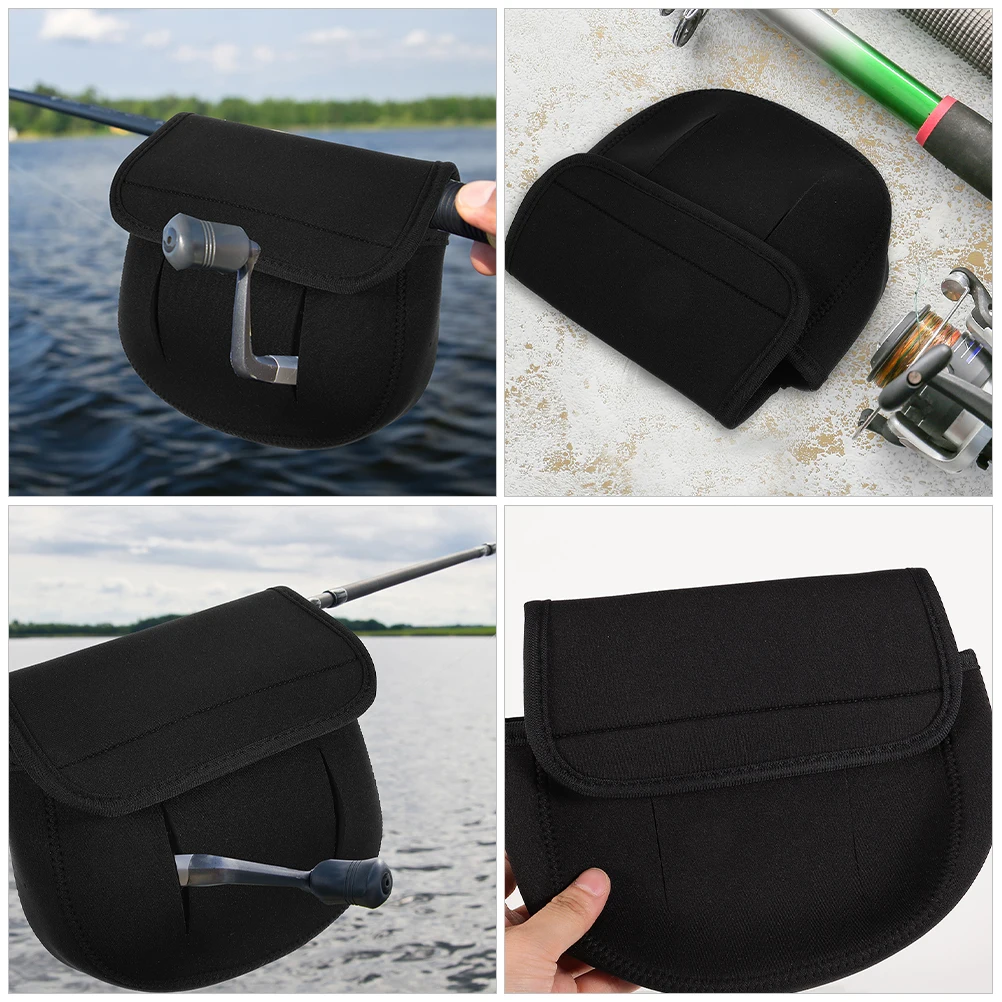 

Fishing Reel Protective Cover Case for Storage Small Lure Reels Bag Black Baitcasting
