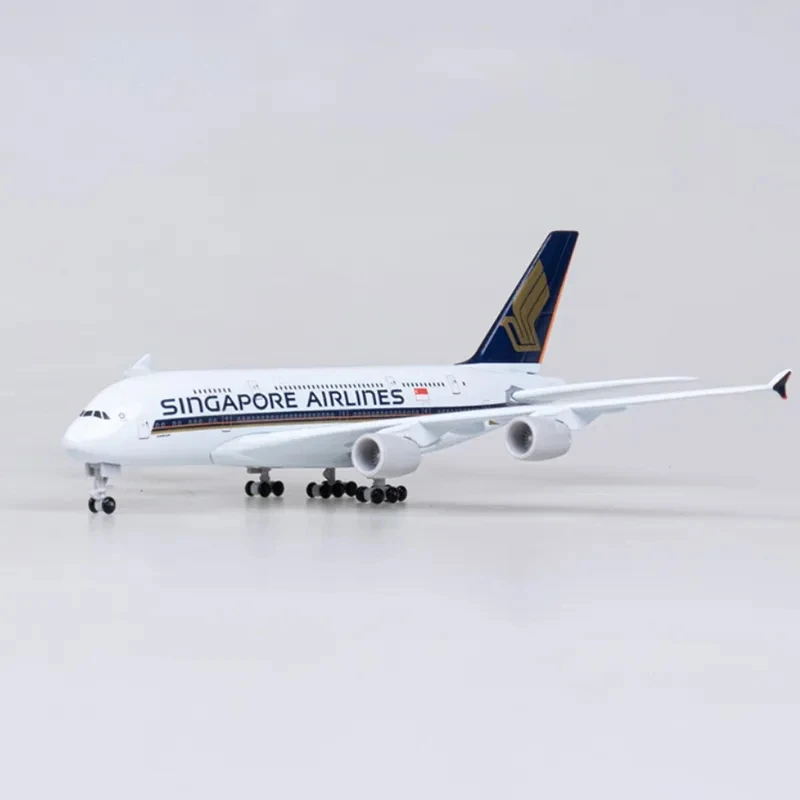 Avion de ligne en métal modèle 20cm 1:400 berger Airlines A380, réplique en métal, matériau en alliage, jouets de Simulation d'aviation, cadeau pour garçon