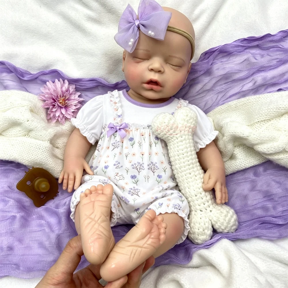 18inch Silicone Reborn Doll Real Touch Can Use Pacifiers High-Detail Design Rebirth Doll Prop For Movie Shooting