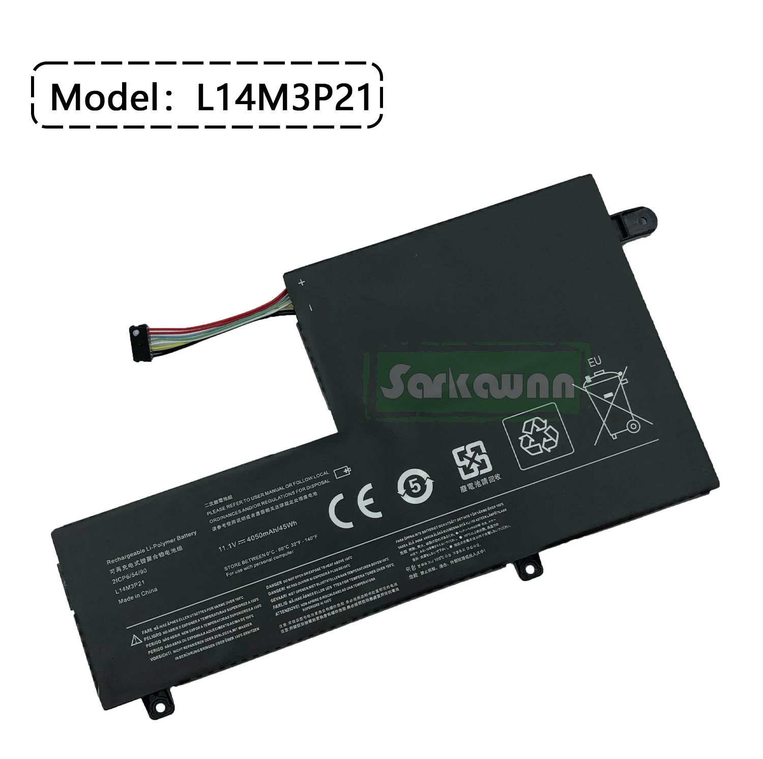 SARKAWNN L14M3P21 L14L3P21 Laptop Battery for LENOVO Edge 2-1580 Flex 3 1470 XIAOXIN I2000 FLEX 3-1580