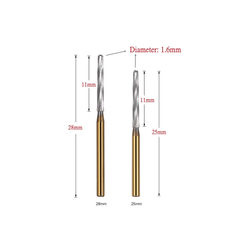 6 sztuk/pudło 25mm/28mm dentystyczne wiertła z węglika wolframu Zekrya wiertło Endo-Z polerowanie chirurgiczne frezy do kości Bit dla stomatologii