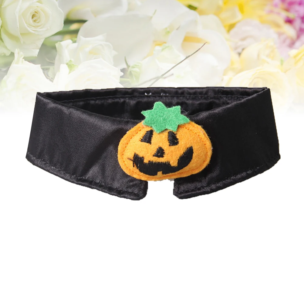 

Halloween Cat Pumpkin Collar 26 30cm Adjustable Soft Polyester Breakaway Collars for Cats Dogs Bright Color Easy On