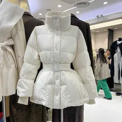 Gagarich Woman Parkas 2024 Autumn Winter Korean High Collar Buckle Loose Thick Warm Cotton Jacket Casual Coat