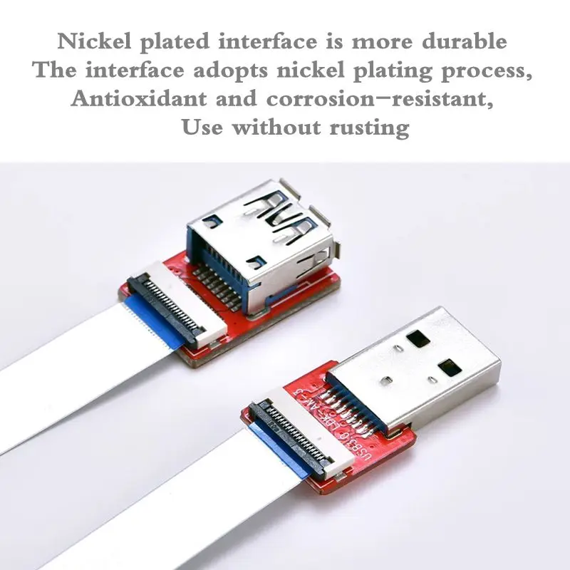 Flat Flexible Ultra Thin USB3.0 UP Down Left Right Male to Female Ribbon Cable 90 Degree USB Charge FPV FPC Charge Data Cord