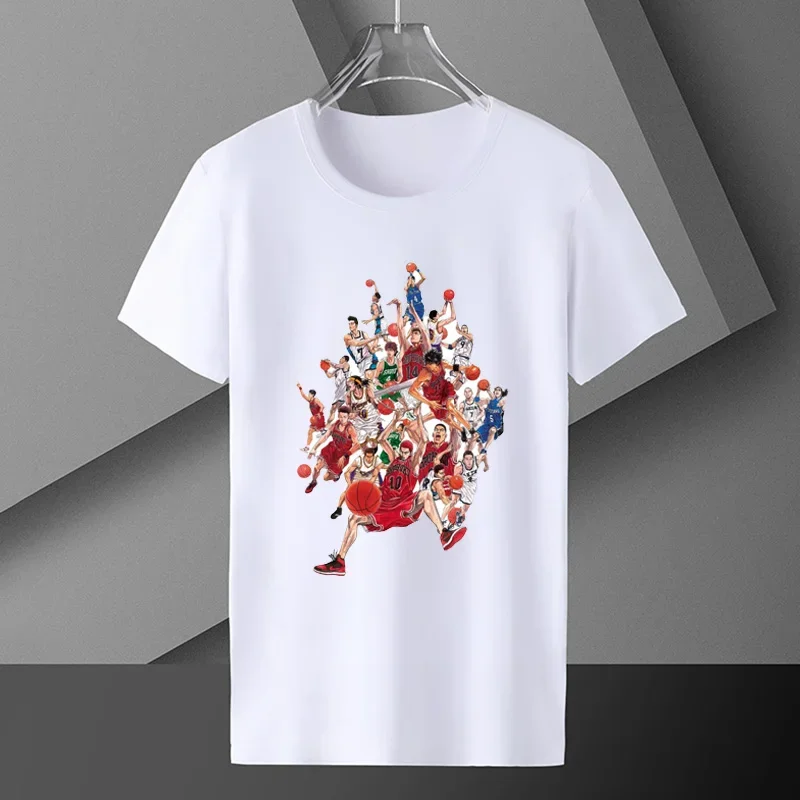 Men Women Top Casual Short Sleeve Unisex T-shirt Summer Streetwear Unisex T-shirt Japanese Fashion Anime Slam Dunk T-shirt