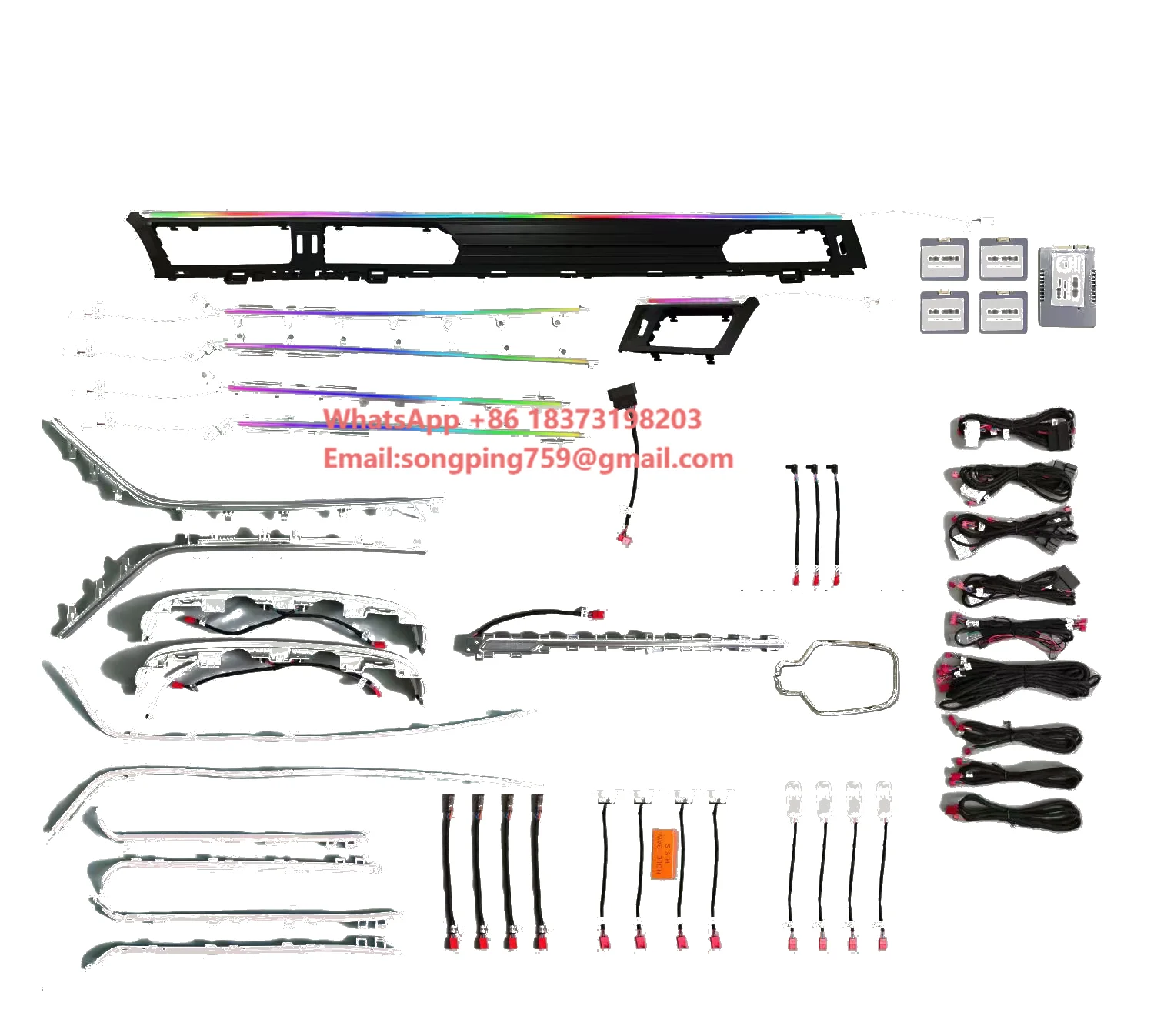 Ambient Light Rainbow Symphony Dynamic Radium Carving+Perfect Central Control for Audi A6L(2019-2023)