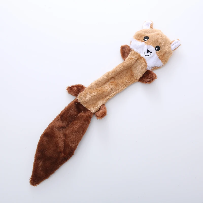 Pet dog toy Squirrel raccoon plush interactive bite resistant molar skin shell pet supplies