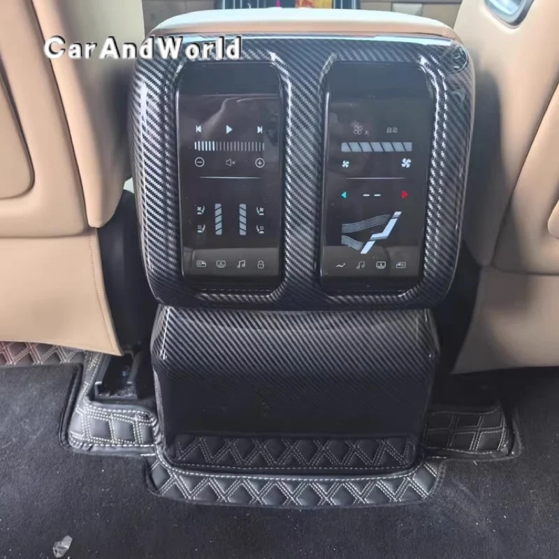 الصف الخلفي شاشة عرض تكييف الهواء تنفيس المخرج مكافحة ركلات غطاء ألواح الزخارف اكسسوارات السيارات ل BYD معادلة ليوبارد 8 2025 + #3