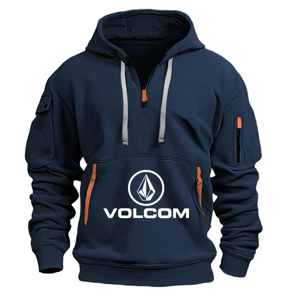 

Men's half-zipper sweatshirts, sweatshirts, casual pullovers, Harajuku long-sleeved loose hoodies for autumn and winter