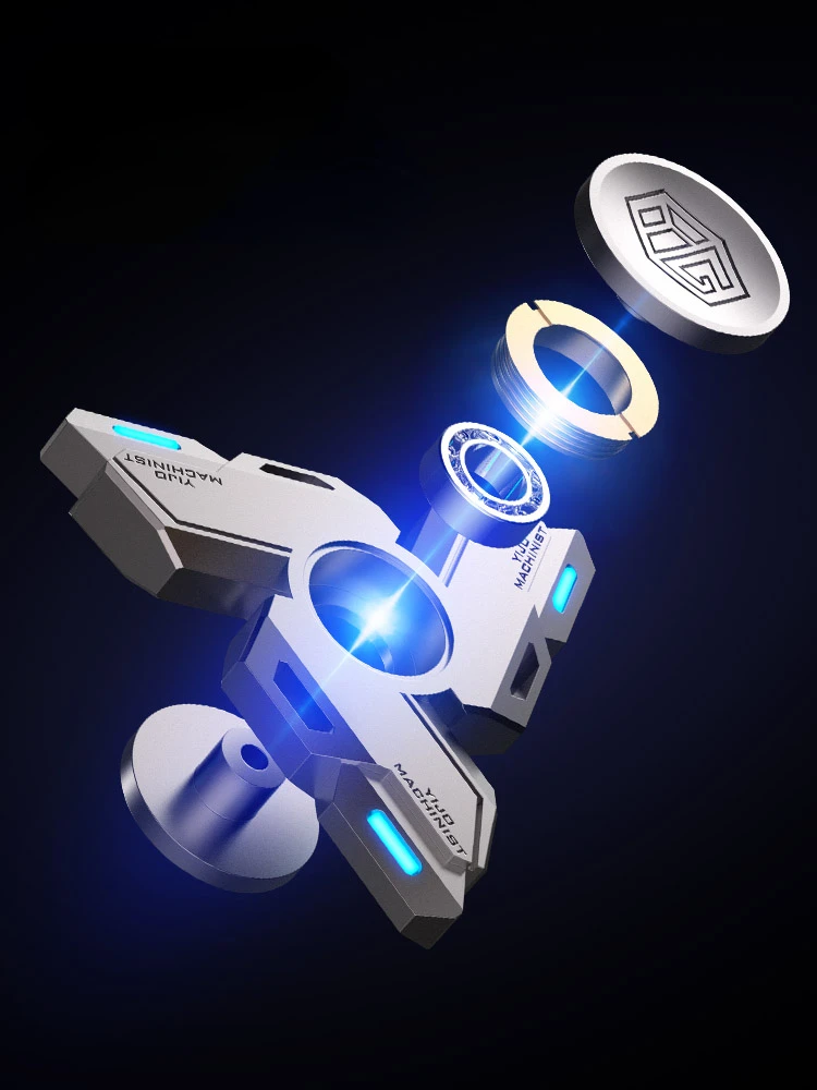 Cool Stuff Fidget Toys Fingertip Gyro Luminous Metal Alloy Smart Hand Spinner Desk Stress Relief Toys for Adults THE MACHINIST