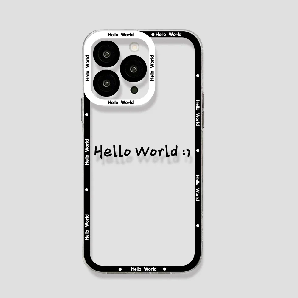 Cartoon Programmer Phone Case For iPhone 15 14 13 12 Mini 11 Pro Max X XR XS 6 7 8 SE 2020 Plus Soft Silicone Transparent Cover