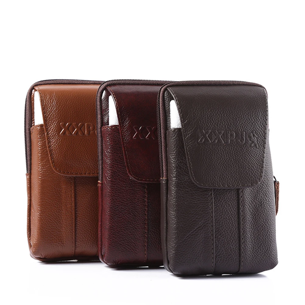 

Классическая текстура, чистый цвет, мужская поясная сумка, креативный нежный дизайн, шикарная коровья кожа, кошелек для мобильного телефона, поясная сумка