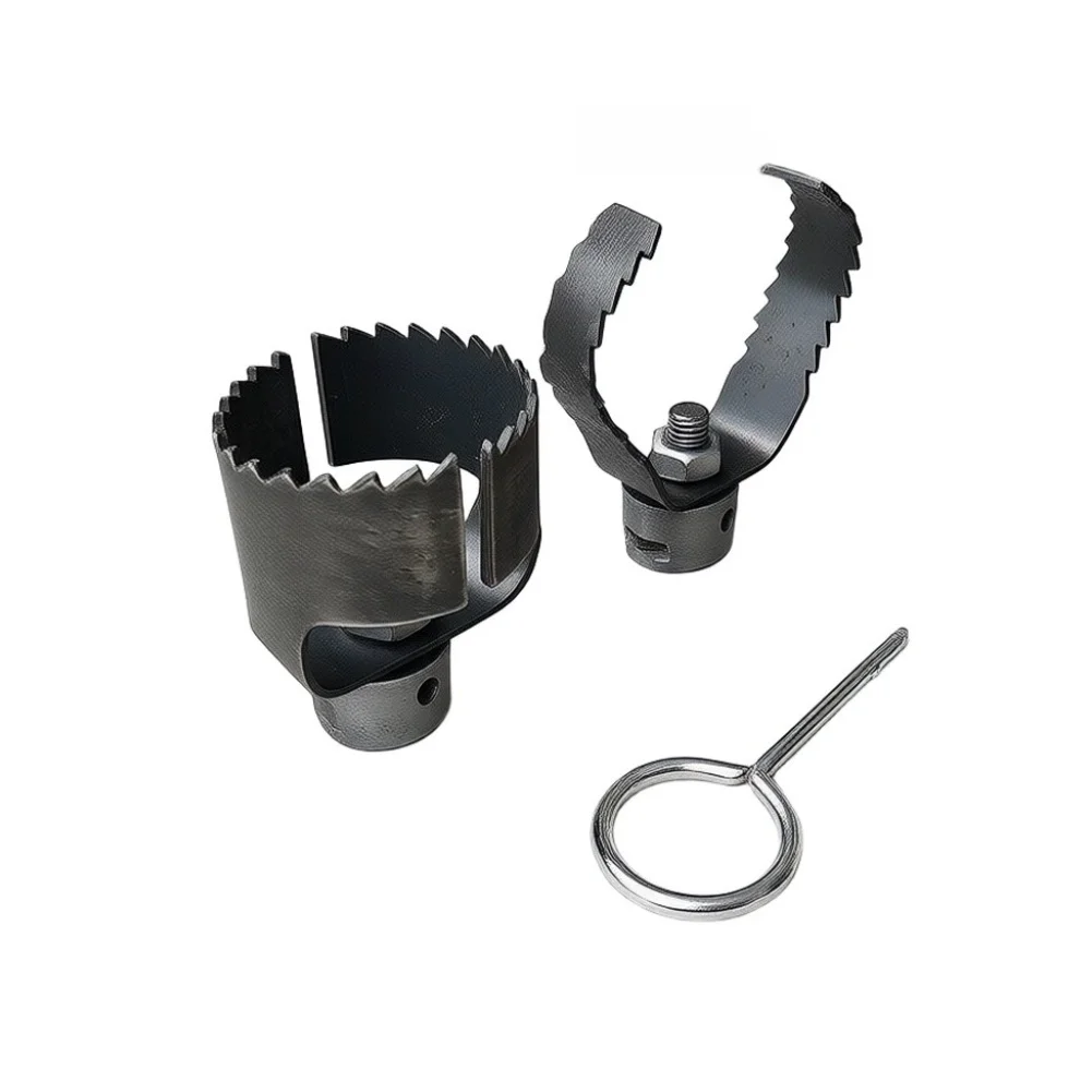 Drain Auger Accessory Set with Standard Threaded Mounting for Compatibility with Most Handheld and Power-Driven Augers