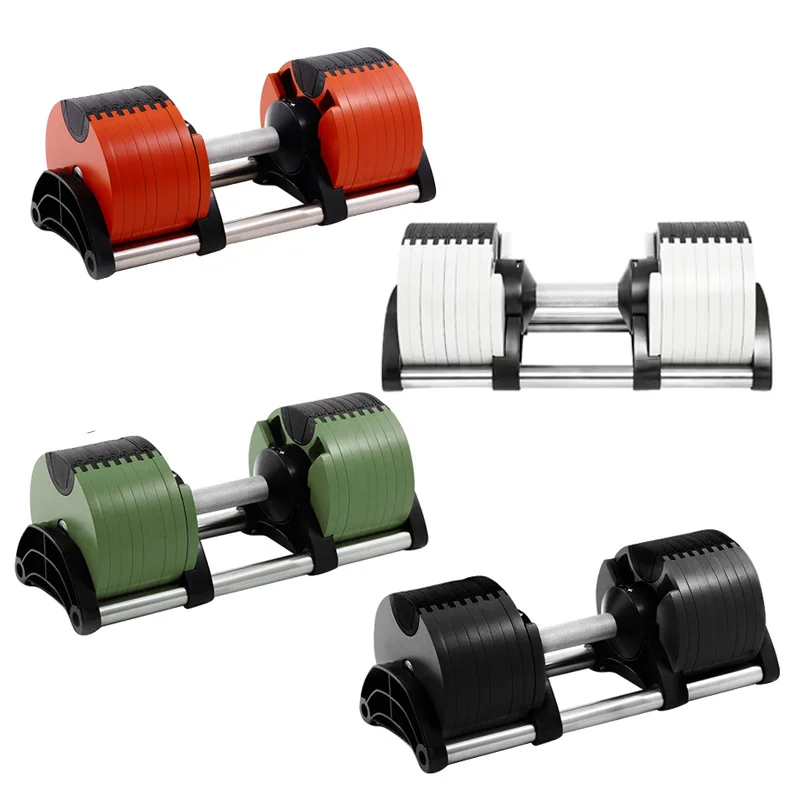 Adjustable Dumbbell, Quick Exercise Fitness Equipment, Colorful Paint, Cast Iron, 36kg, 2kg Increment